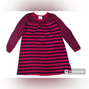 Hanna Andersson red and navy stripe dress